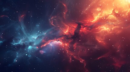 Abstract Cosmic Scene: An abstract background depicting a cosmic scene with stars, nebulae, and galaxies.

