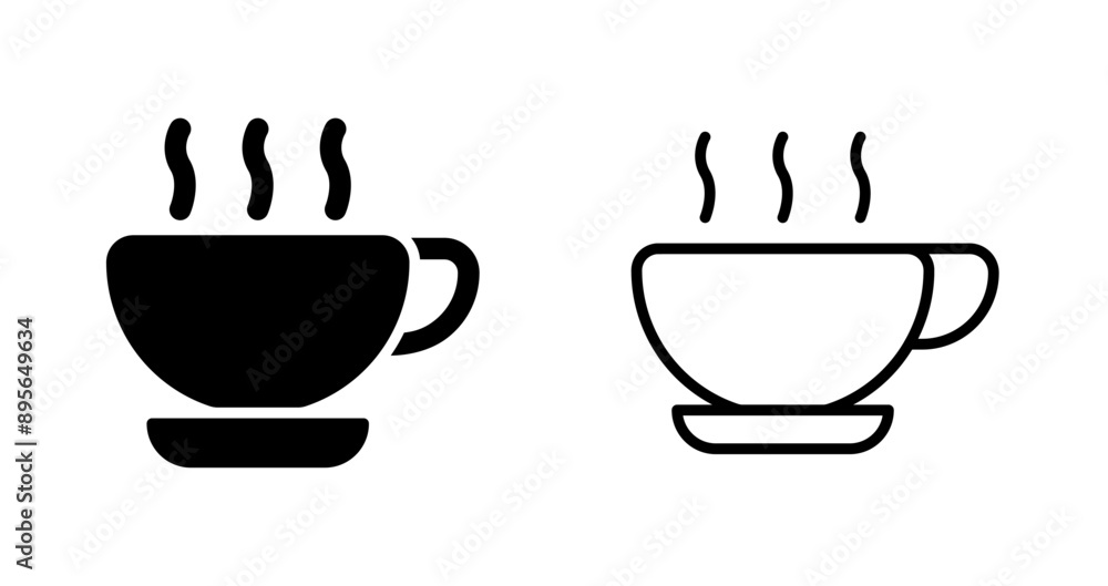 Canvas Prints mug hot vector icon