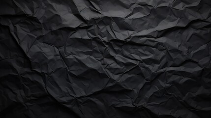Crumpled Black Paper Texture