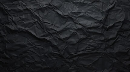 Black Crumpled Paper Texture