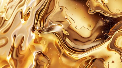 Abstract Gold Liquid Background for Creative and Modern Presentation