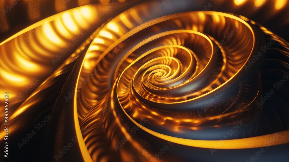 Poster abstract golden spiral background for dynamic and futuristic presentation