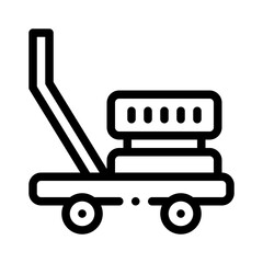 lawn mower line icon