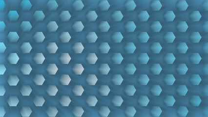 Hexagons with Blue Background. Geometric pattern of blue gradient hexagons on blue background.
