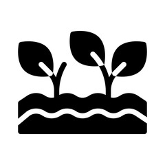 sprouting plant glyph icon