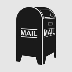 Postbox, Mailbox Icon. Vector illustration