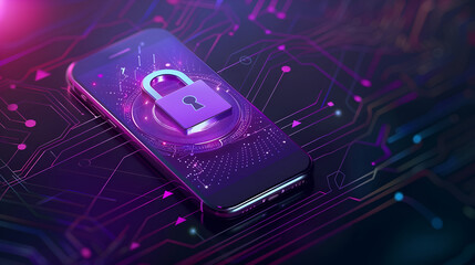 Cyber Security Ransomware Email Phishing Encrypted Technology, Digital Information Protected Secured concept 