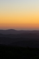 Obraz premium sunset over the mountains