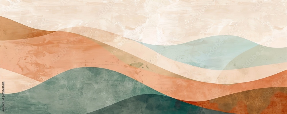 Wall mural Abstract background with muted desert colors