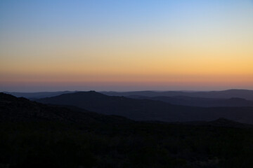 sunset in the mountains