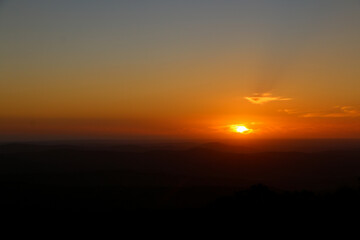sunset over the mountains