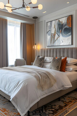 Luxurious King-Size Bedroom Oasis: Elegance and Comfort Combined in a Spacious Modern Setting