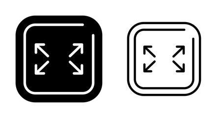Fullscreen Square Vector Icon