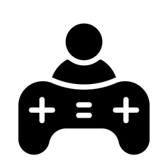 single player glyph icon