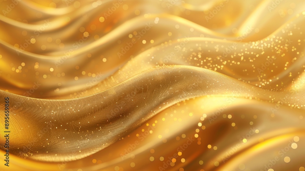 Poster shimmering gold background with abstract patterns for elegant presentation