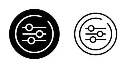 Equalizer Circle Vector Icon
