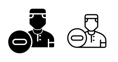 Minus User Vector Icon