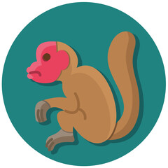 Uakari Monkey Icon