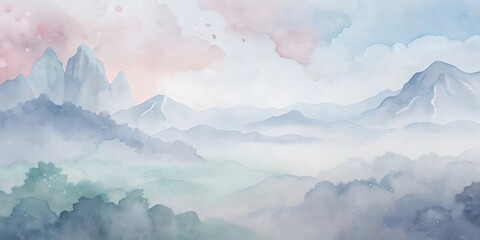 Obraz premium Watercolor Pastel Cloud Backgrounds for Desktop Wallpaper