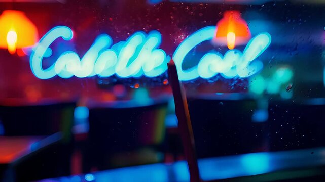 A delicious milkshake in a diner
