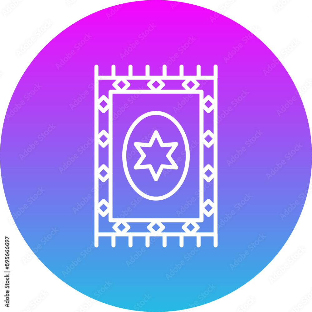 Sticker rug icon