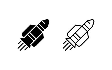 Fototapeta premium Rocket Vector Icon
