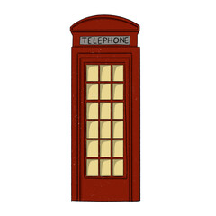 Fototapeta premium United Kingdom traditional telephone booth. red architecture element.
