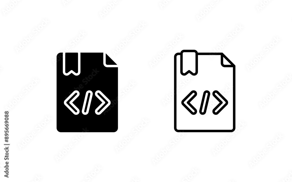 Wall mural coding vector icon