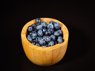 
ripe juicy blueberry berries photographed in the studio