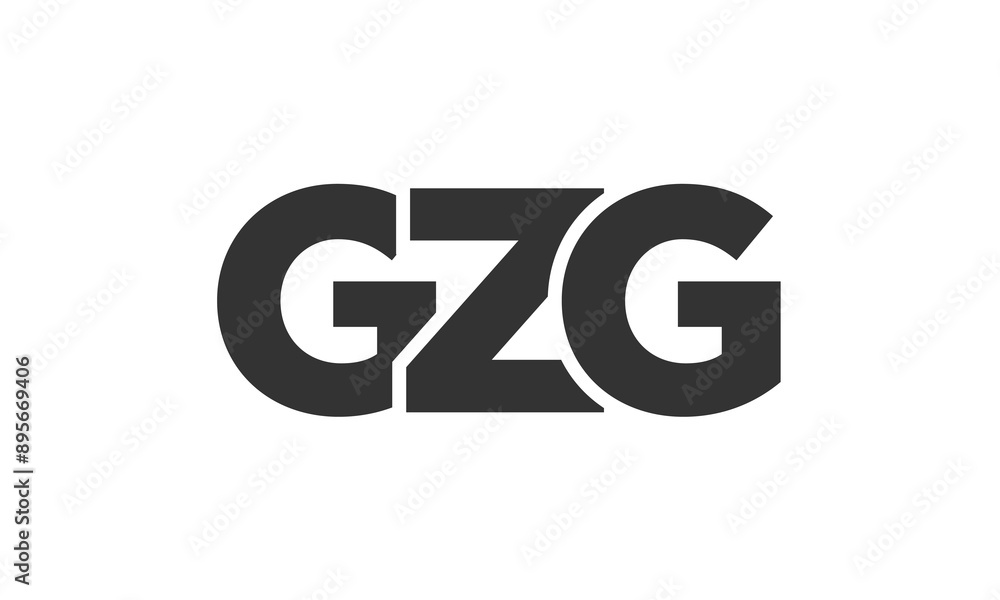Poster gzg logo design template with strong and modern bold text. initial based vector logotype featuring s