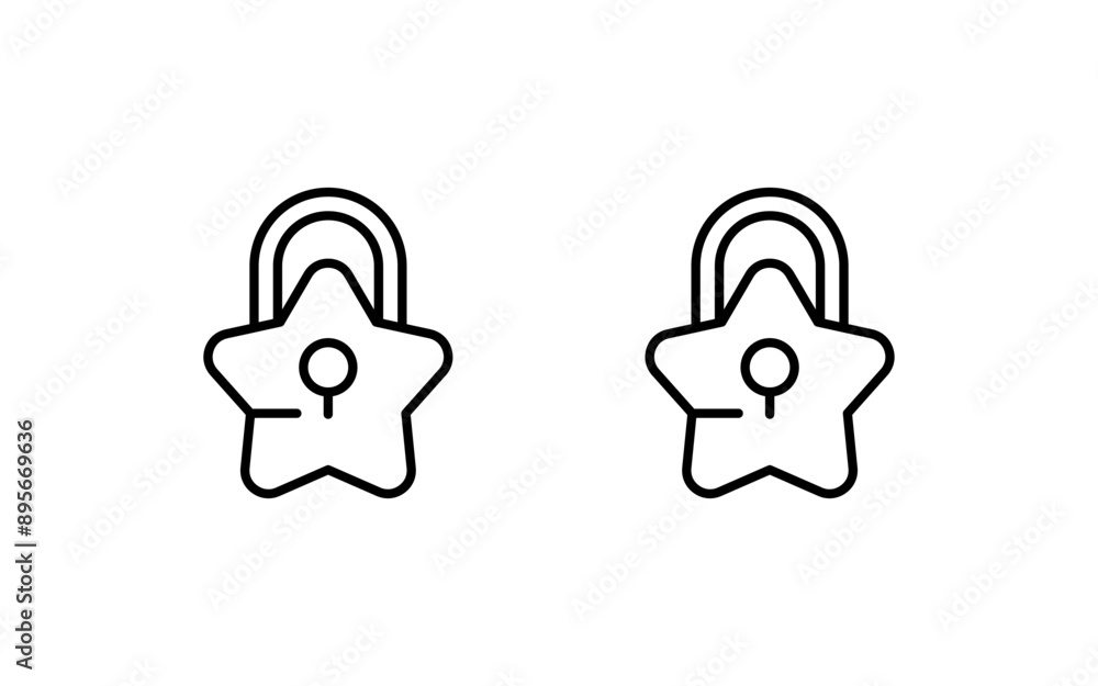 Wall mural Padlock Vector Icon