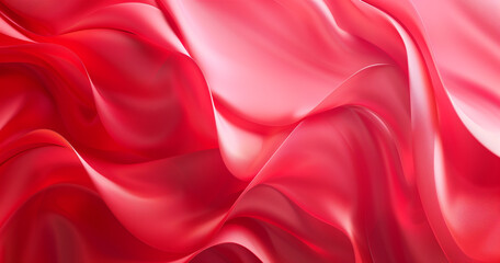 Obraz premium Abstract red background with soft waves and light lines for an elegant design