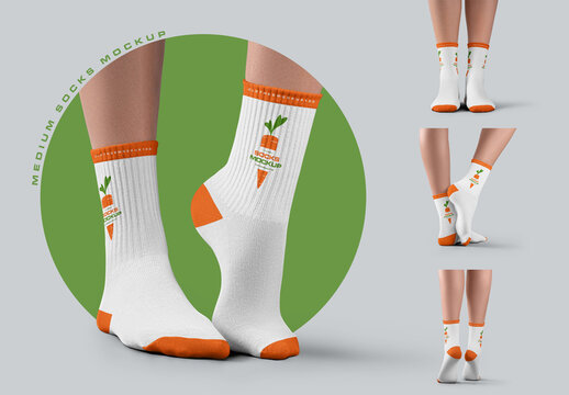 4 Mockups of Socks
