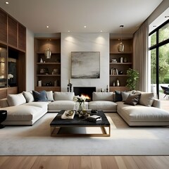 Transitional Style: Design a living room that blends traditional and contemporary elements for a timeless look.

