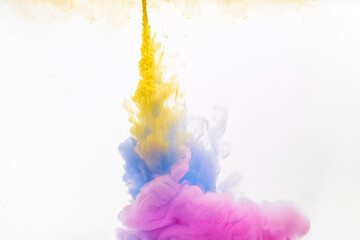 Colorful smoke feast produced in a studio environment