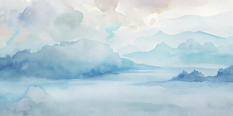 Fototapeta premium Watercolor Pastel Cloud Backgrounds for Desktop Wallpaper