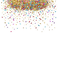 Party Confetti isolated on transparent background