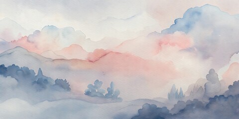 Fototapeta premium Watercolor Pastel Cloud Backgrounds for Desktop Wallpaper