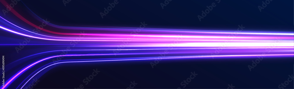 Aufkleber big data traffic visualization, dynamic high speed data streaming traffic. vector glitter light fire