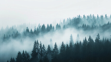 Misty Forest Landscape