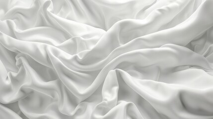 Obraz premium Silk Texture. White Fabric Material Background with Flowing Abstract Design