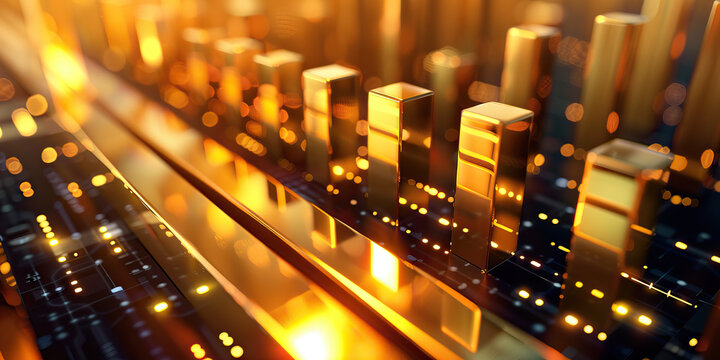 The Golden Opportunity: A shining bar graph, pointing toward the best investment option.