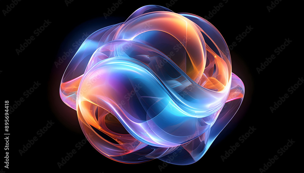 Aufkleber light blue abstract transparent object that blends seamlessly into its background