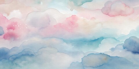 Watercolor Pastel Cloud Backgrounds for Desktop Wallpaper