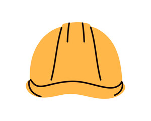 Safety helmet icon, construction helmet symbol, builders protective wearing, work headwear, industrial workers hard hat, safe equipment isolated on white background flat vector illustration.