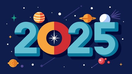 Happy New Year, Holidays logo 2025