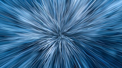 Obraz premium Abstract starburst pattern, sleek comic book style background, blue and white tones, copy space for text, energetic and modern effect.