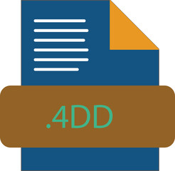 4DD File extension icon fill and bebes writing