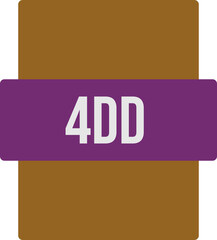 4DD File extention icon color fill