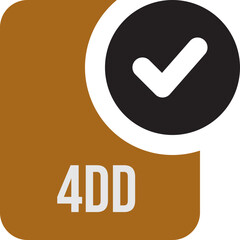 4DD ip file icon with black checked mark